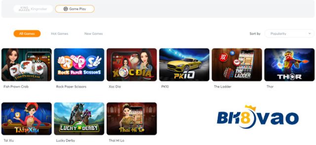 Sảnh Game Play Bk8 này có gì nổi bật hấp dẫn?