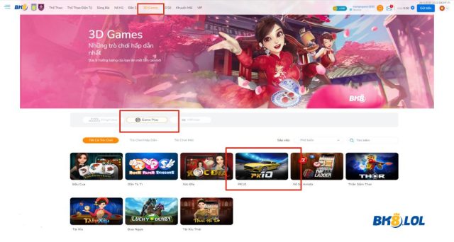 Cách tham gia chơi PK10 tại BK8