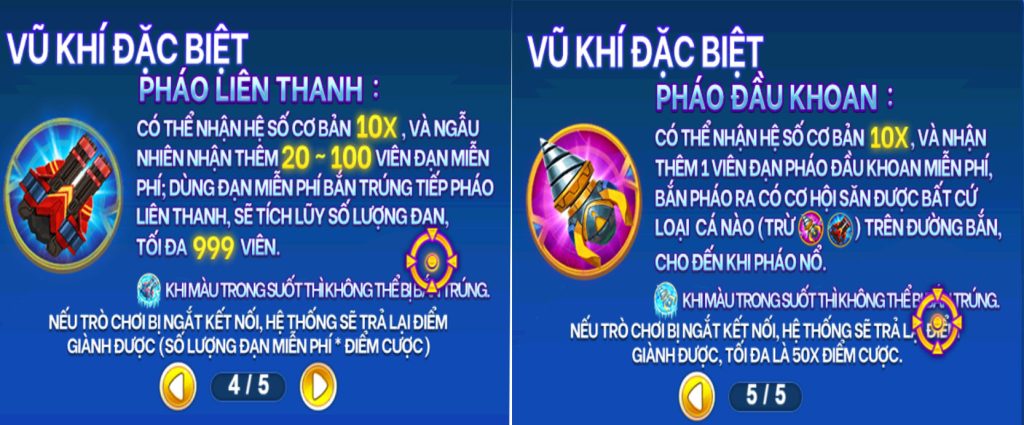 Vũ khí đặc biệt Bắn cá Thần Tài